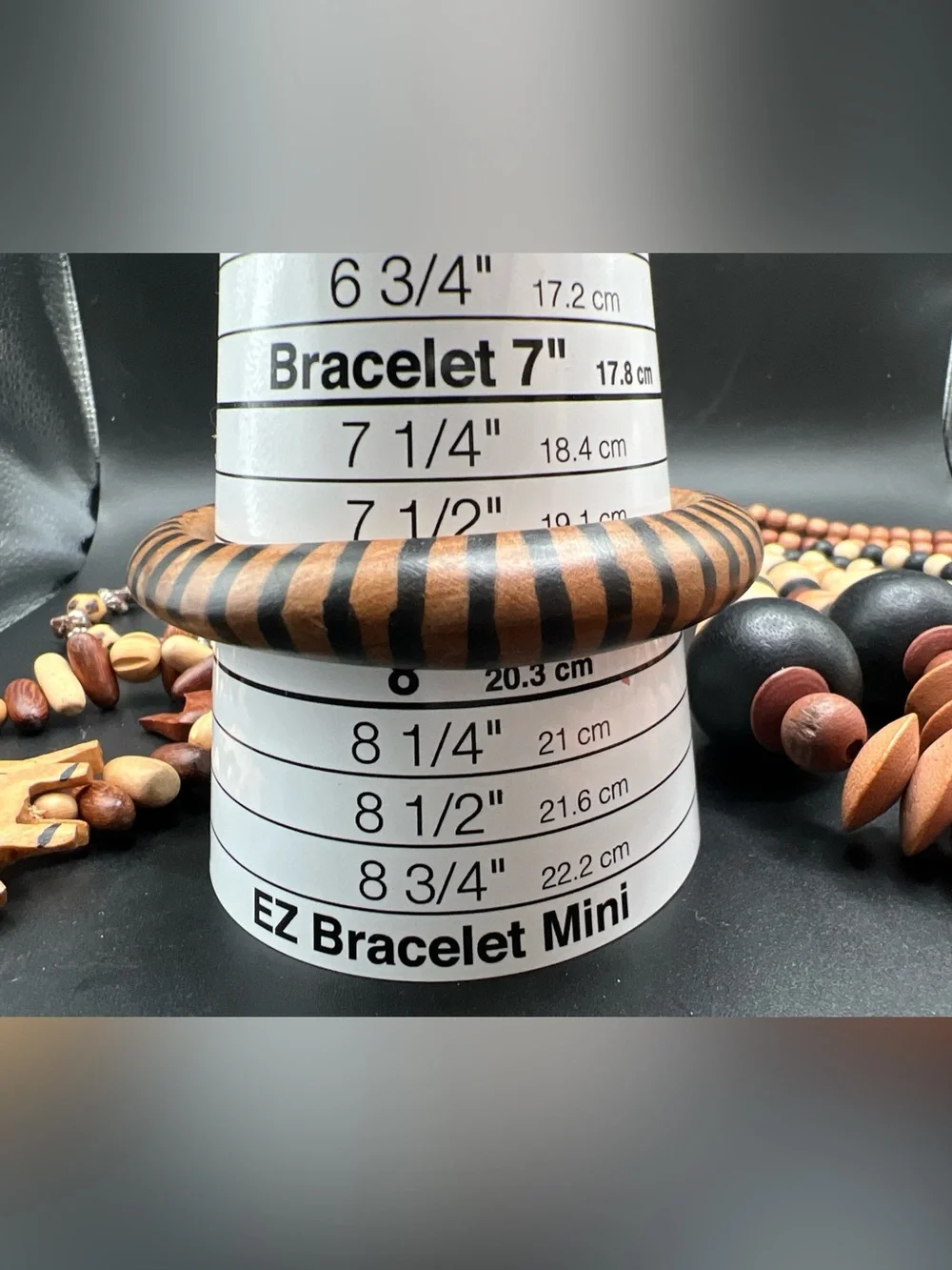 9 pc Lot Safari Theme Jewelry Collection Wood Carved Browns Black Vintage To Now